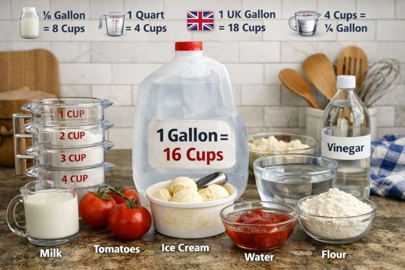 How Many Cups in a Gallon