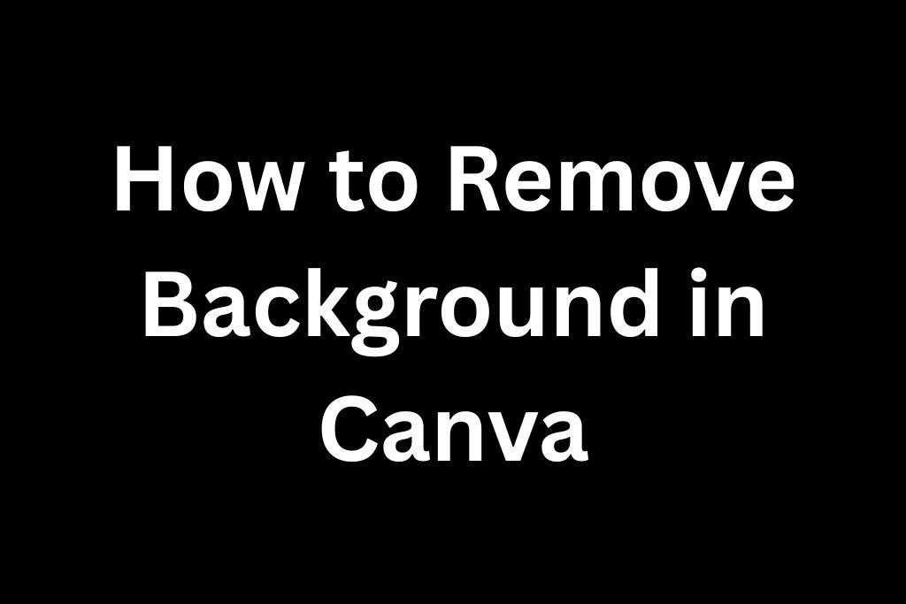 How to Remove Background in Canva