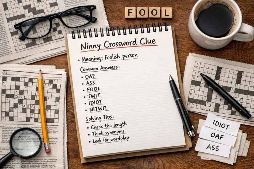 Ninny Crossword Clue