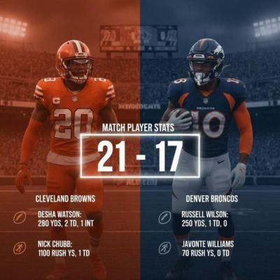 cleveland browns vs denver broncos match player stats