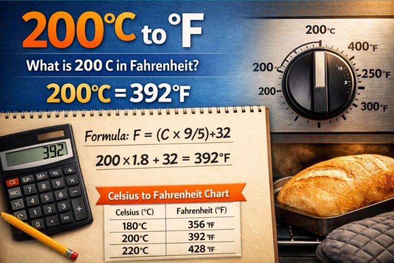 200°C to °F Conversion – What is 200 C in Fahrenheit?